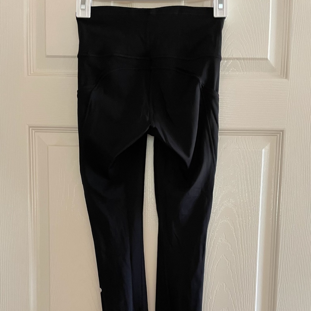 Black Lululemon Fast and Free leggings (size 2)